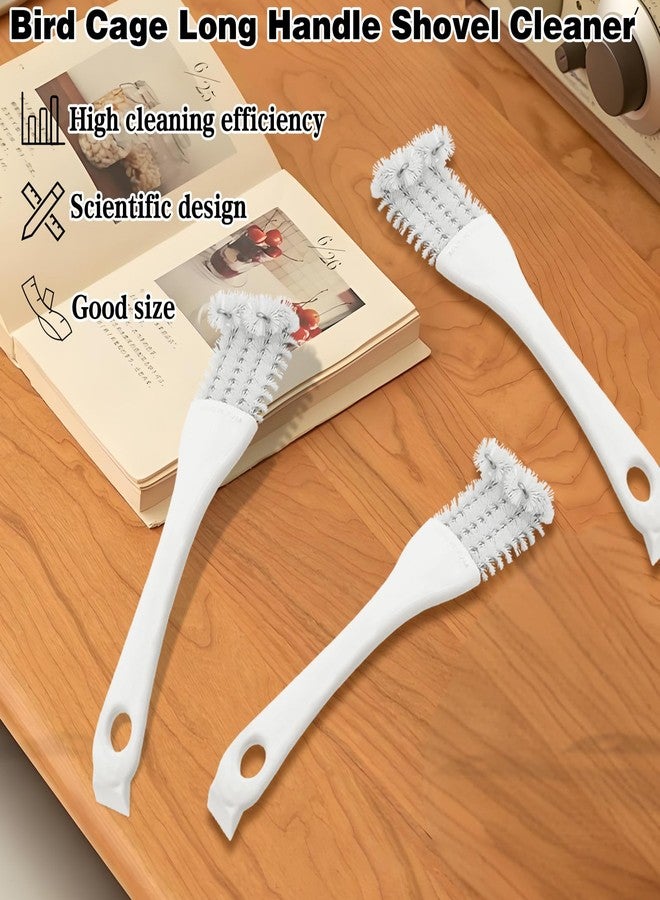 CYUXING 4pcs Birdcage Long-Handled Shovel Cleaner, Bird Cage Tool Accessories Supplies, for Better Cleaning of Bird Droppings from Pet Cages Parrot Cages Bird Perches - Image 3